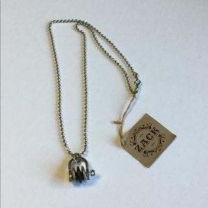 ZACK MENS PENDANT NECKLACE STAINLESS STEEL NWT